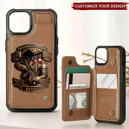 Live Free Tribute 250 Years Custom Wallet Phone Case