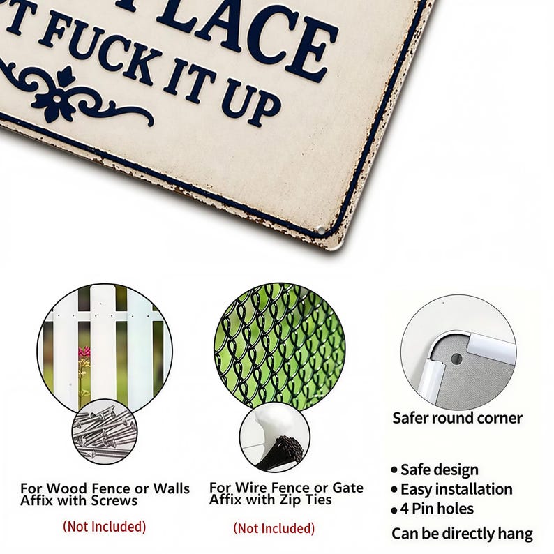 Custom "My Happy Place" Metal Sign