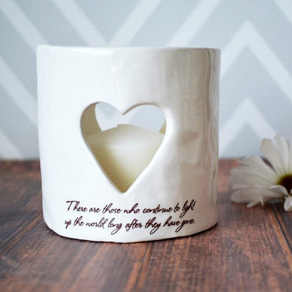 🕯️Personalized Memorial Heart Candle Holder