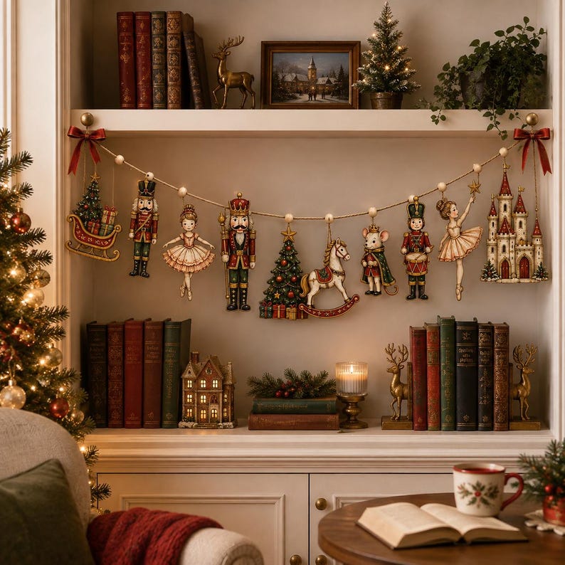 🎅🎁Wooden Nutcracker Christmas Garland