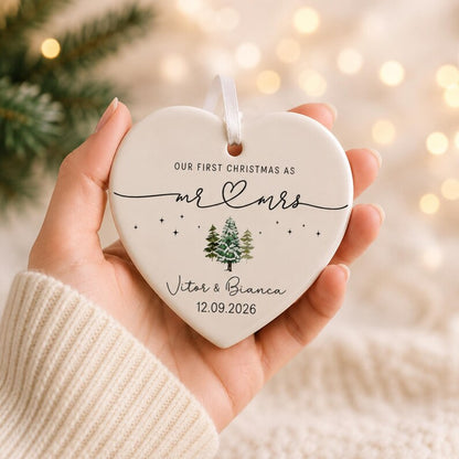 Personalized First Christmas Heart Keepsake