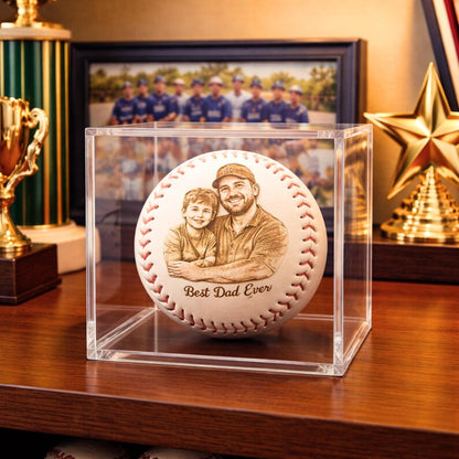 Custom Photo Engraved Baseball – Personalized with Your Kid's Picture