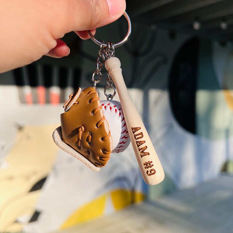Custom Engraved Baseball Key Chain
