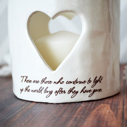 🕯️Personalized Memorial Heart Candle Holder