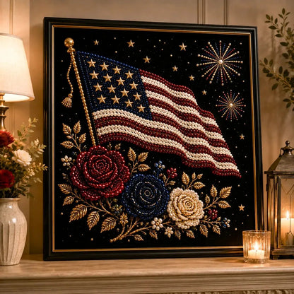 🦅🇺🇸 America 250th Anniversary Pearl Art Kit-DIY Patriotic Keepsake 1776-2026