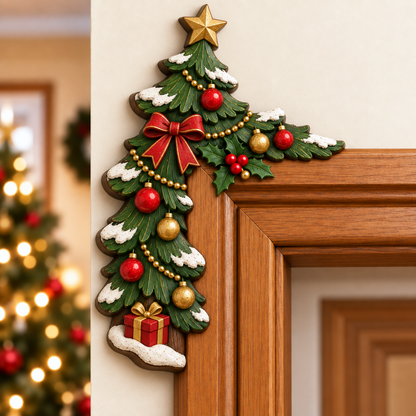 Christmas Peekaboo Door Frame Corner Decor