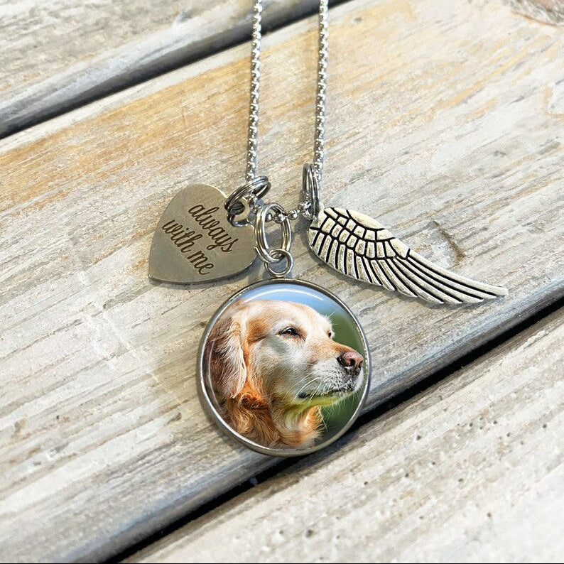 📿 Personalized Photo Memorial Necklace | Custom Remembrance Jewelry with Your Loved One's Picture