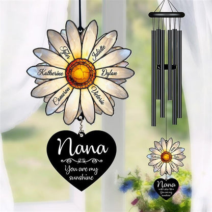 🌻 Personalized Nana Daisy Wind Chime