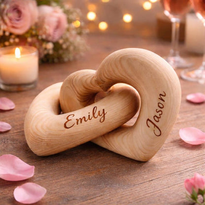 ♾️Personalized Wooden Infinity Heart – Mother’s Day Gift