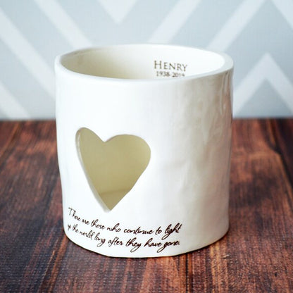 🕯️Personalized Memorial Heart Candle Holder