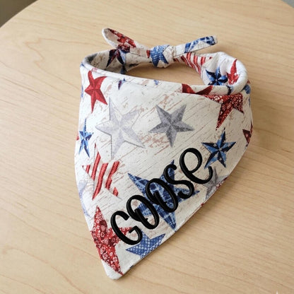 Personalized Patriotic Dog Bandanas