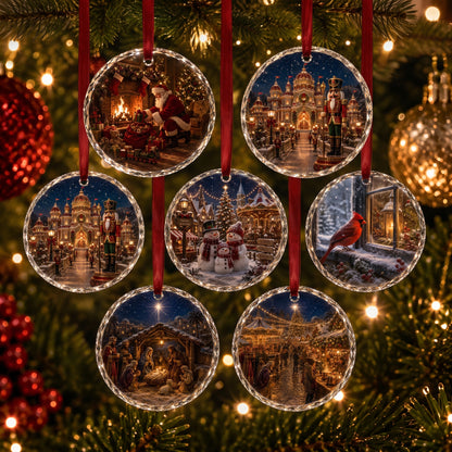 🎄 Christmas Landscape Scene Ornament