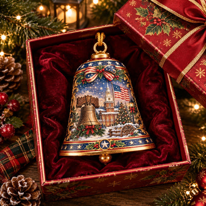 🔔🇺🇸 Freedom Bell Christmas Ornament – A Timeless Tribute to American Heritage