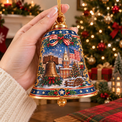 🔔🇺🇸 Freedom Bell Christmas Ornament – A Timeless Tribute to American Heritage