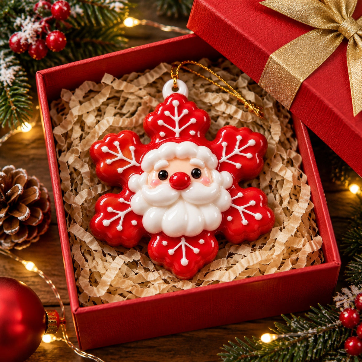 🎄🍪Christmas Snowflake Ornaments – Sweet Holiday Characters for Your Christmas Tree