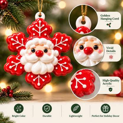 🎄🍪Christmas Snowflake Ornaments – Sweet Holiday Characters for Your Christmas Tree