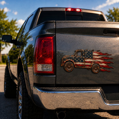 🇺🇸🚘Patriotic American Flag Car Emblem Badge