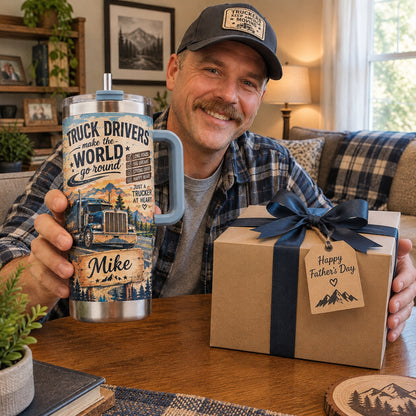 🚛☕Personalized Truck Driver Tumbler – A Custom Gift for the Road Warrior