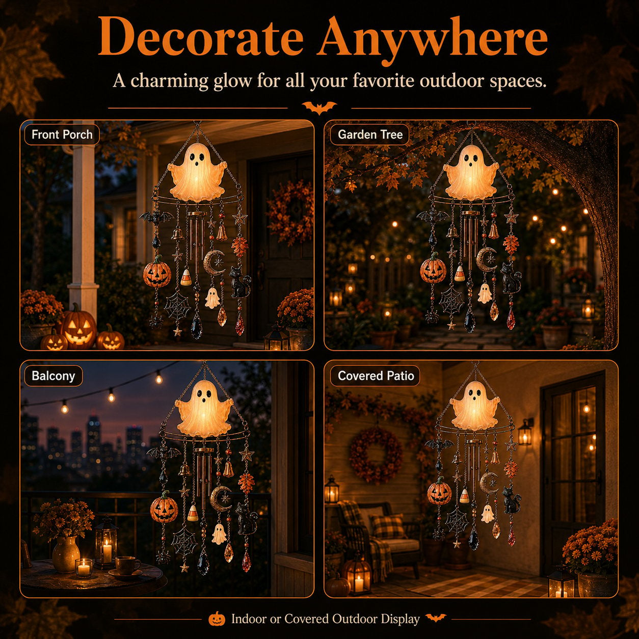 👻 Haunted Glow Ghost Wind Chime