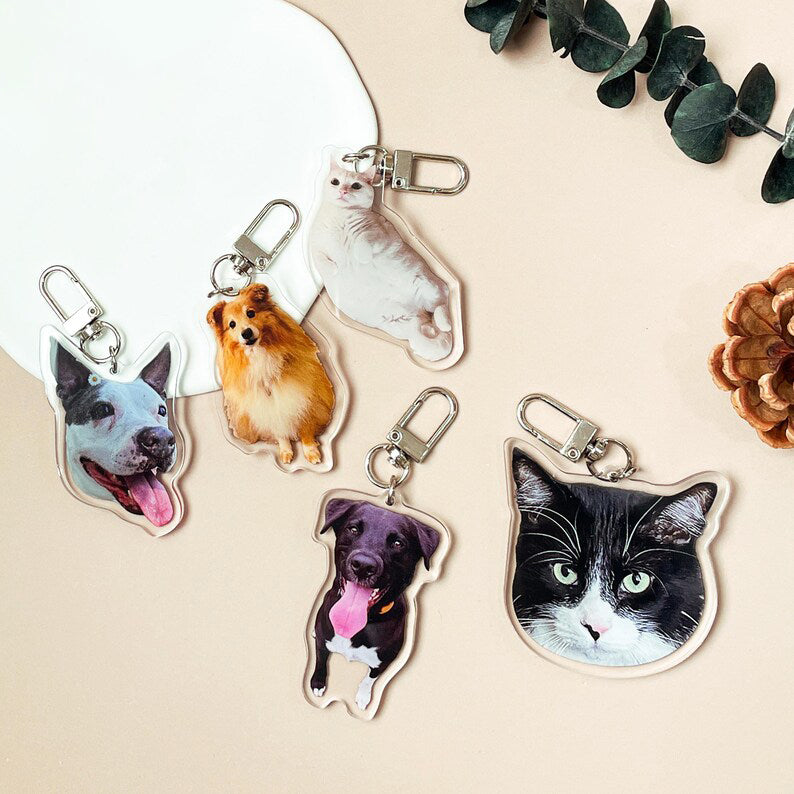 Custom Acrylic Pet Photo Keychain – Keep Your Loved Ones Close