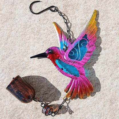 🐦Stained Glass Hummingbird Wind Chime with Bell