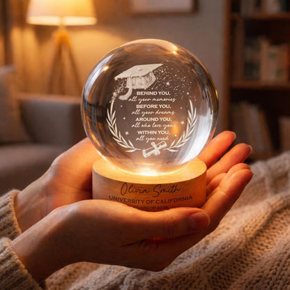 🔥 Limited-time 50% off Graduation Season Sale 🎁Personalized Graduation Crystal Ball Night Light
