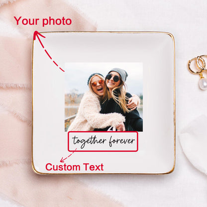 Custom Photo Trinket Tray, Photo Gifts for Mothers Day Gift, Mom Ring Dish