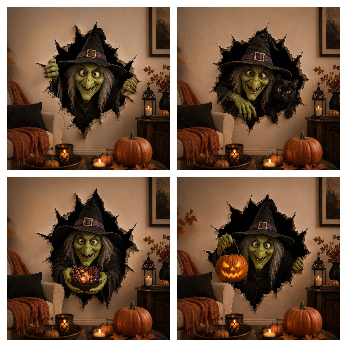 Halloween Break-In 3D Wall Decals