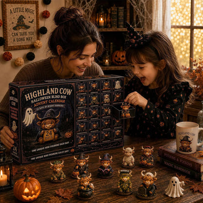 2026 Highland Cow Halloween Countdown Calendar