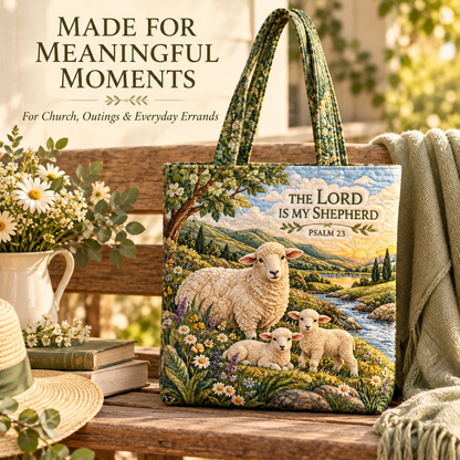 ✝️ Psalm 23 Christian Faith Tote Bag