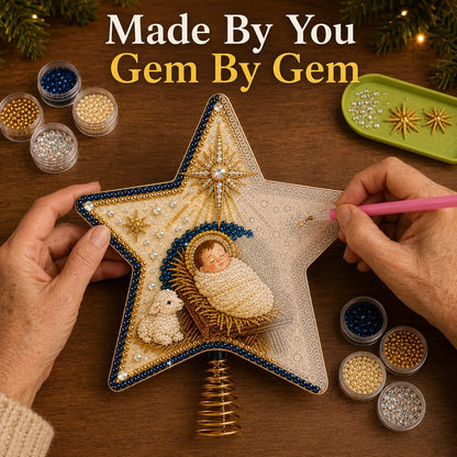 Christian Faith Pearl Diamond Art Christmas Tree Topper Kit