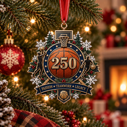 Sports "250" Milestone Christmas Ornament - Festive Holiday Keepsake Gift for Fans & Athletes