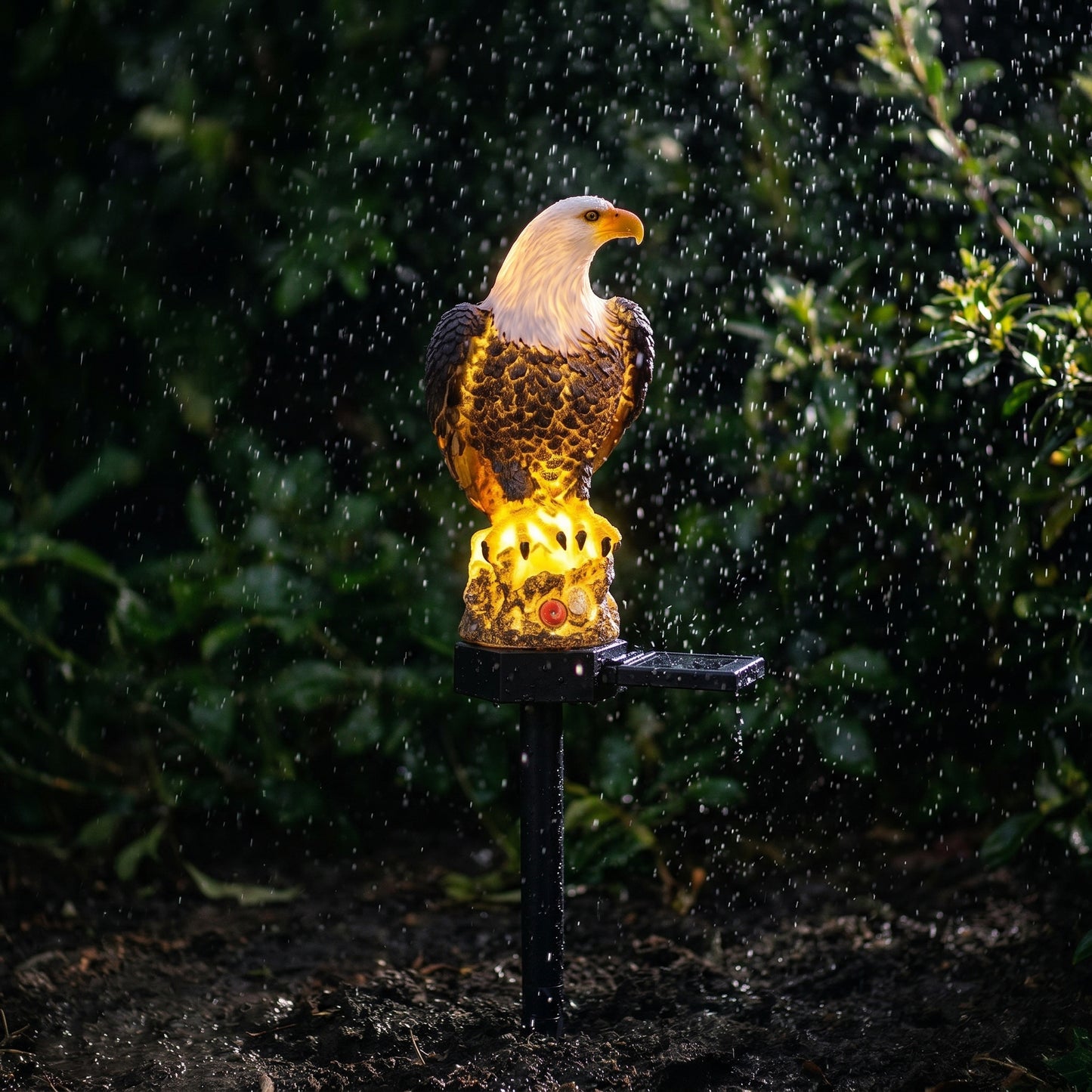 🦅 Solar Bald Eagle Garden Stake Light – Patriotic Yard Decor