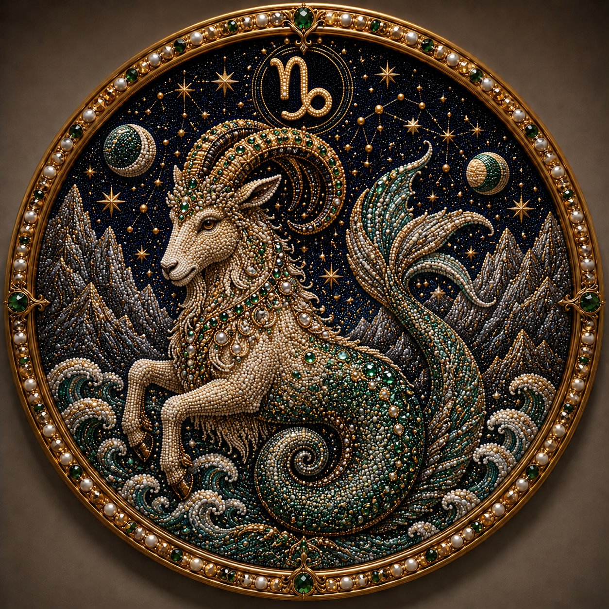 🌙♈ 12 Zodiac Signs Pearl Art Kit
