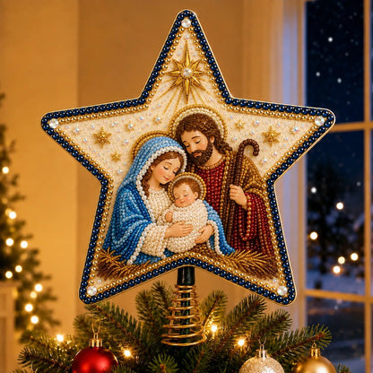 Christian Faith Pearl Diamond Art Christmas Tree Topper Kit