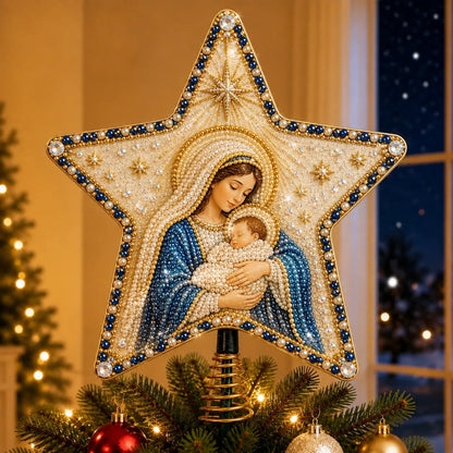 Christian Faith Pearl Diamond Art Christmas Tree Topper Kit