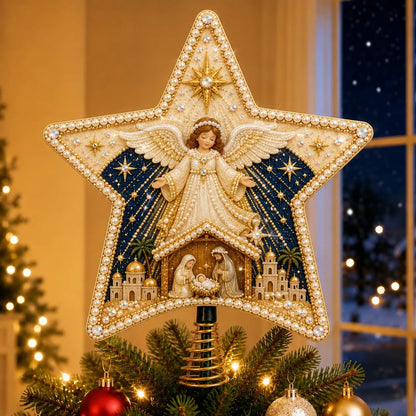Christian Faith Pearl Diamond Art Christmas Tree Topper Kit