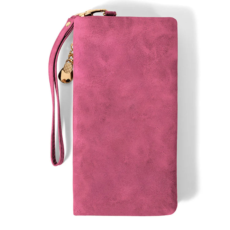 Custom Name Watercolor Birth Flower Tri-Fold Wristlet Wallet, Leather Card Holder with Wrist Strap, Birthday/Anniversary/Christmas Gift for Women