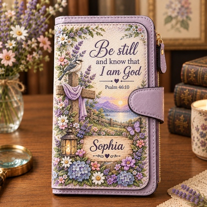 📖 Personalized Floral Scripture & Blessing Wallet