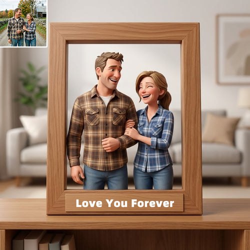 Personalized Photo Frame - Gift For Couple, Wife, Husband, Boyfriend, Girlfriend, Family, Pet
