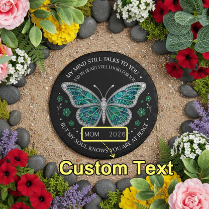 Custom Butterfly Memorial Stone - Personalized Loss Gift, Garden Remembrance Decor