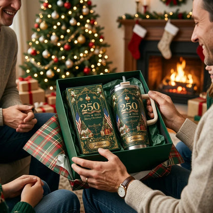 🎄 Personalized Christmas 250th Anniversary Tumbler