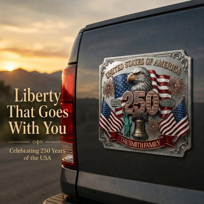 Personalized USA 250th Anniversary (1776-2026) Magnetic Car Emblem