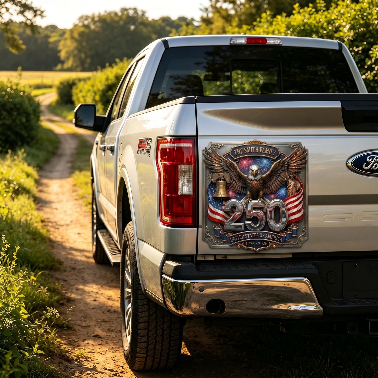 Personalized USA 250th Anniversary Family Magnetic Car Emblem