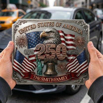Personalized USA 250th Anniversary (1776-2026) Magnetic Car Emblem