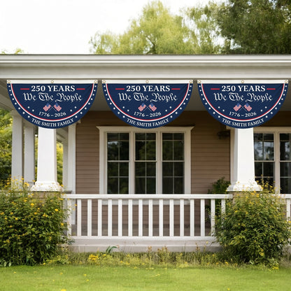 Personalized USA Semiquincentennial Banner - 1776-2026 Patriotic Fence Decor