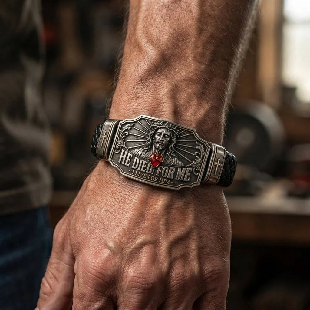 🕊️ "He Died For Me" Bracelet – A Sacred Reminder of Redemption