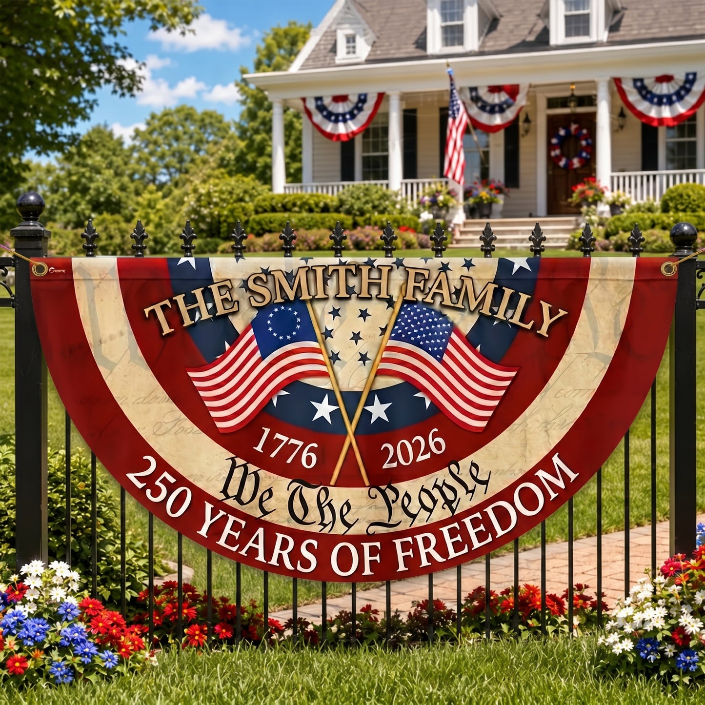 Personalized 250th Anniversary "We The People" Patriotic Banner