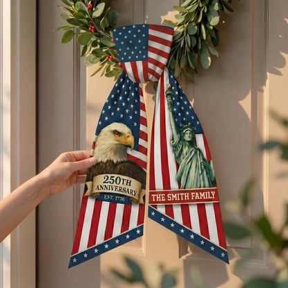 Personalized USA 250th Anniversary Wreath Sash
