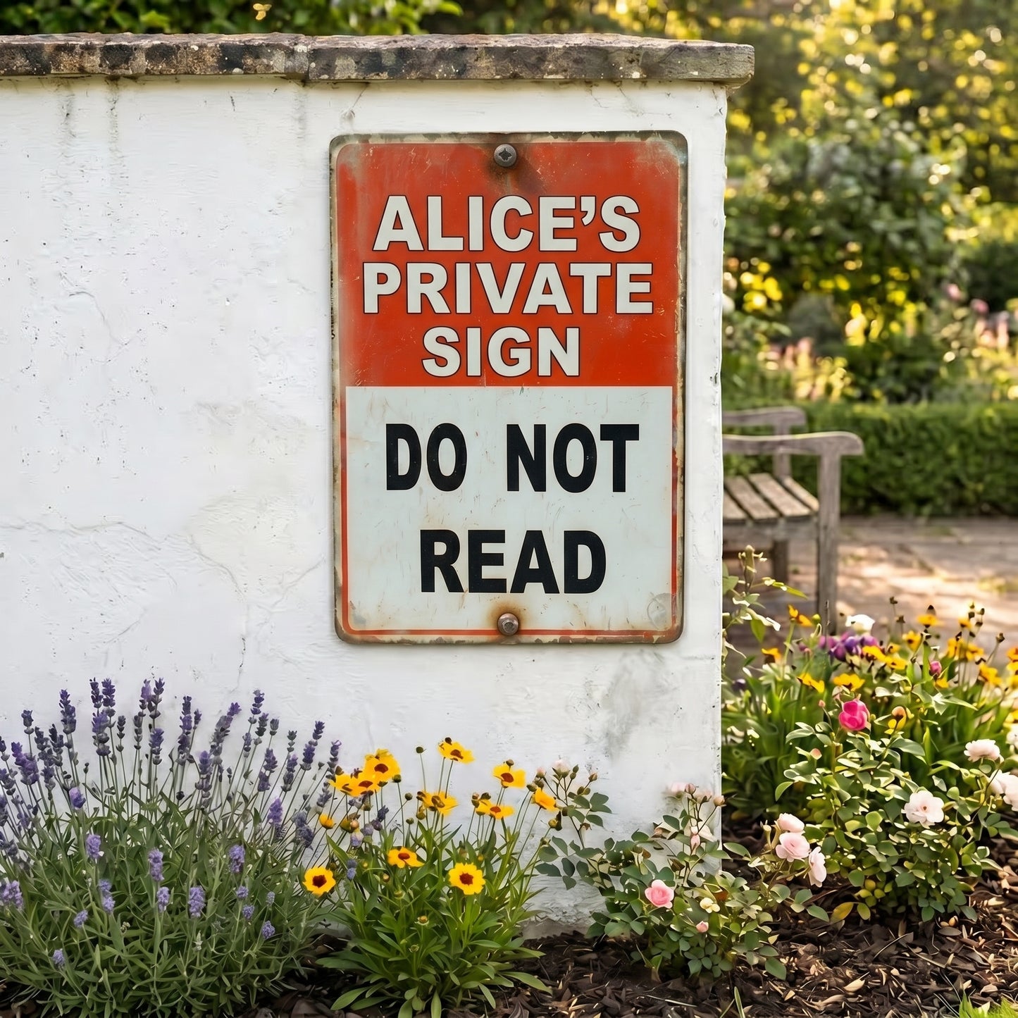 😂Personalized Private Sign – "Do Not Read" Funny Metal Warning Sign